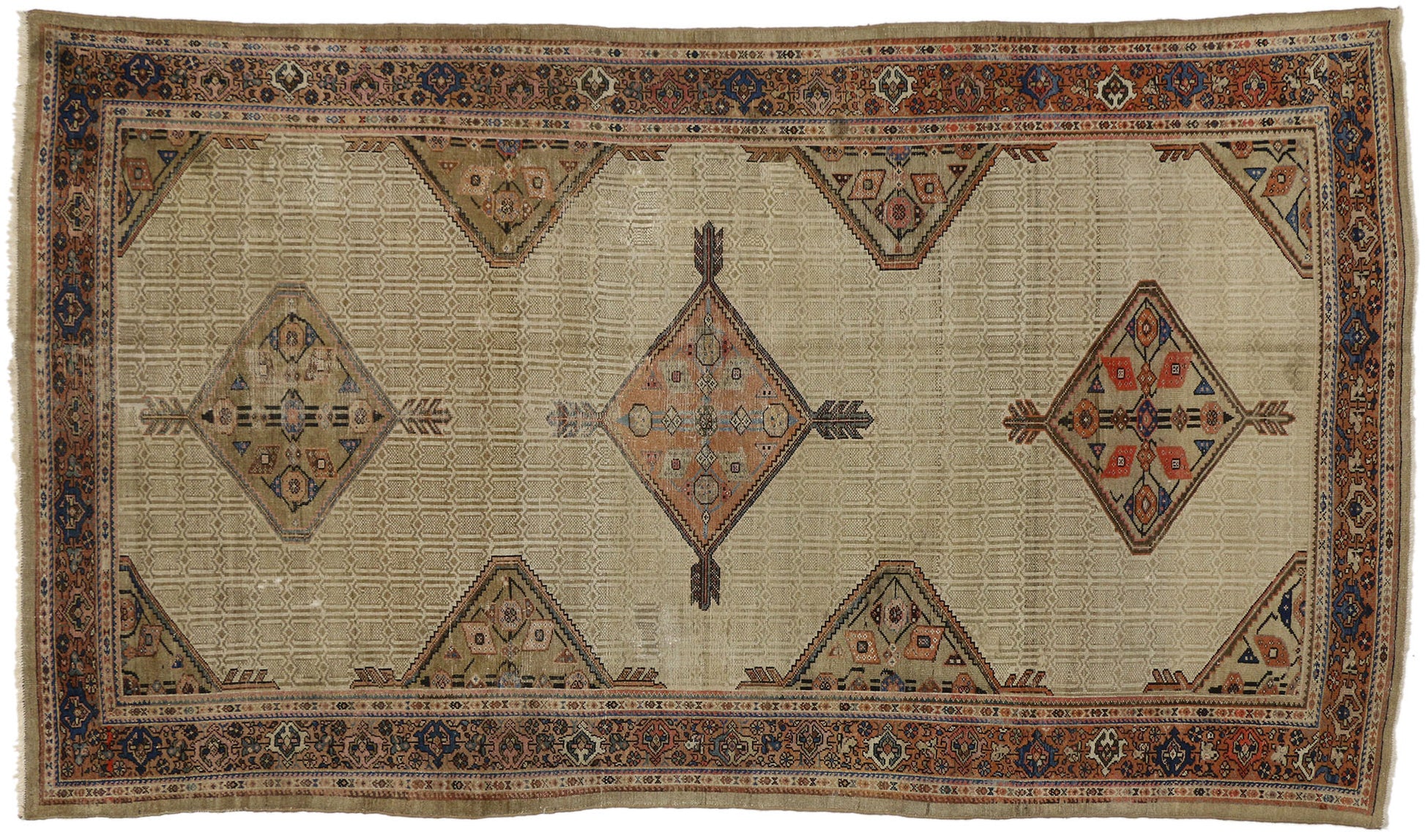 6 x 12 Antique Persian Malayer Rug 74246