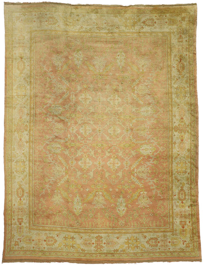 10 x 13 Antique Turkish Oushak Rug 74249