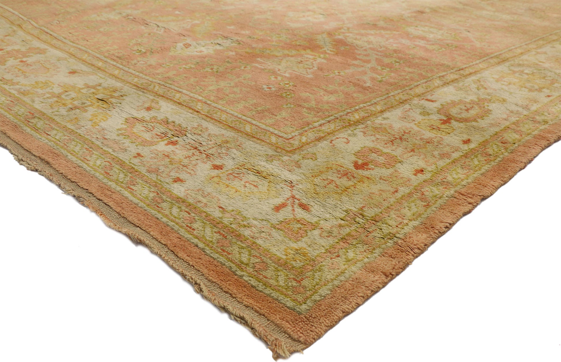 10 x 13 Antique Turkish Oushak Rug 74249
