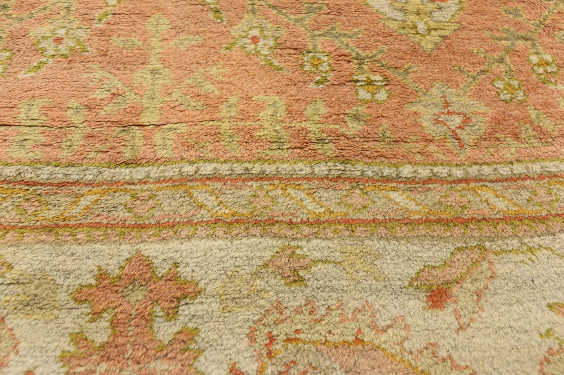 10 x 13 Antique Turkish Oushak Rug 74249