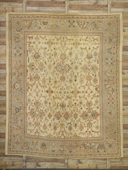 11 x 14 Antique Turkish Oushak Rug 74250