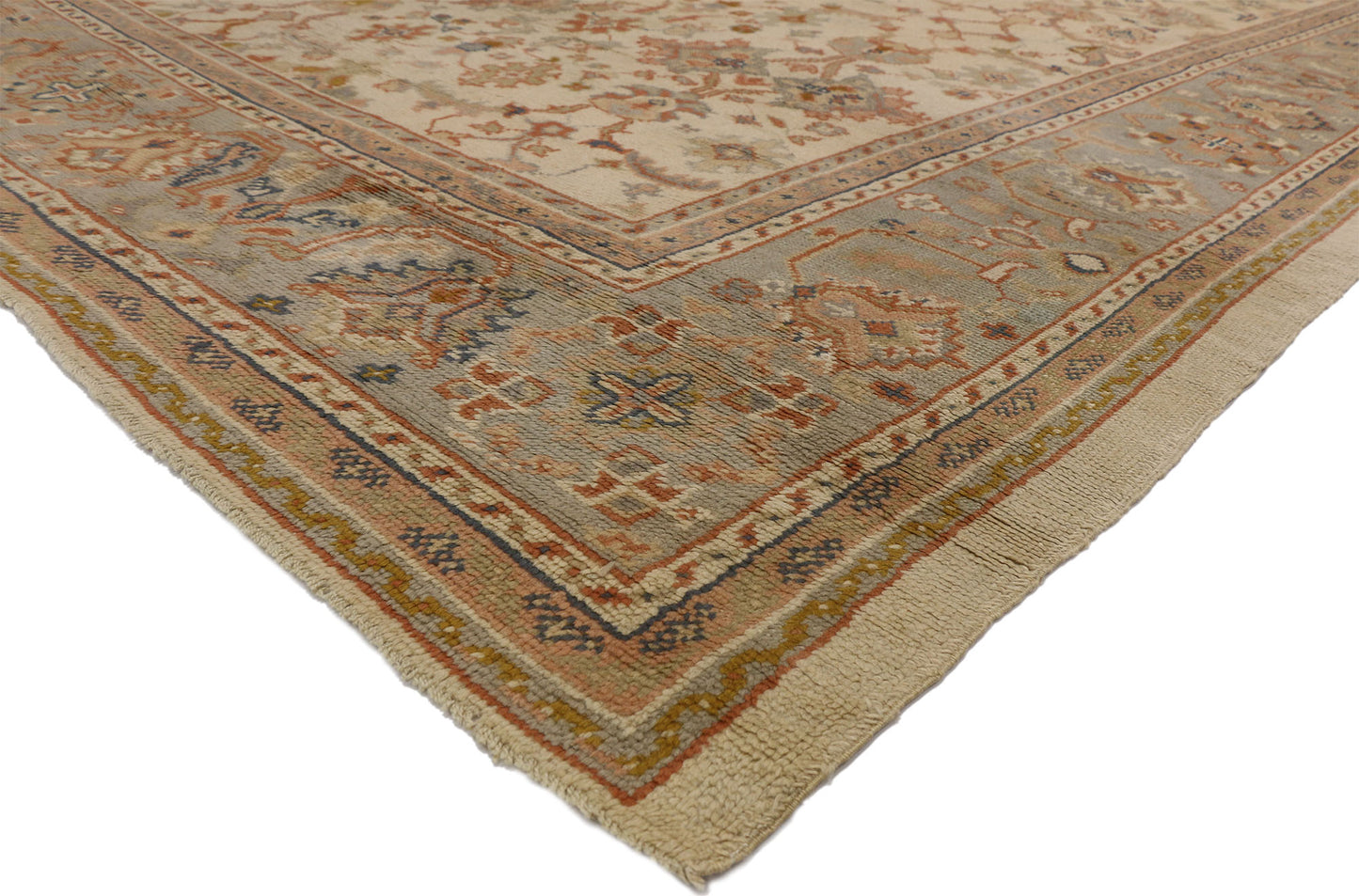 11 x 14 Antique Turkish Oushak Rug 74250