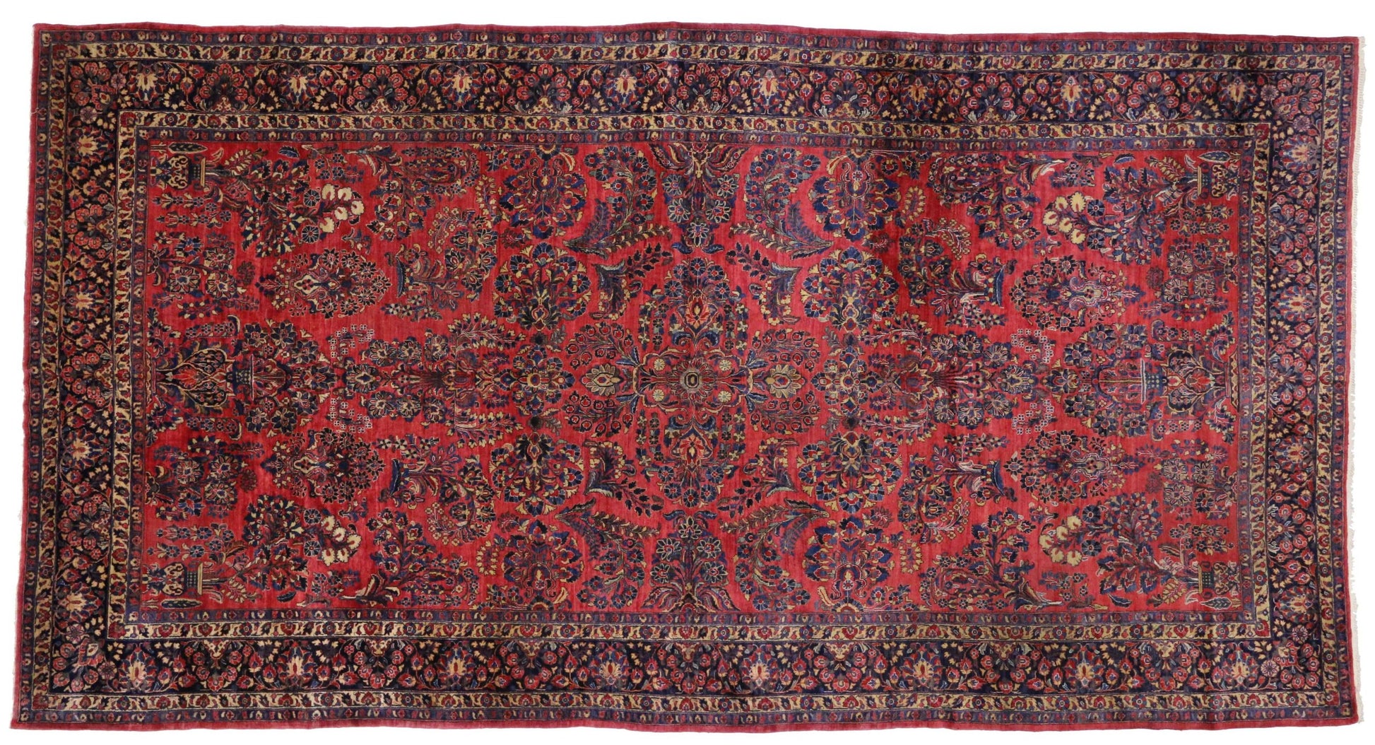 10 x 19 Antique Sarouk Rug 74256