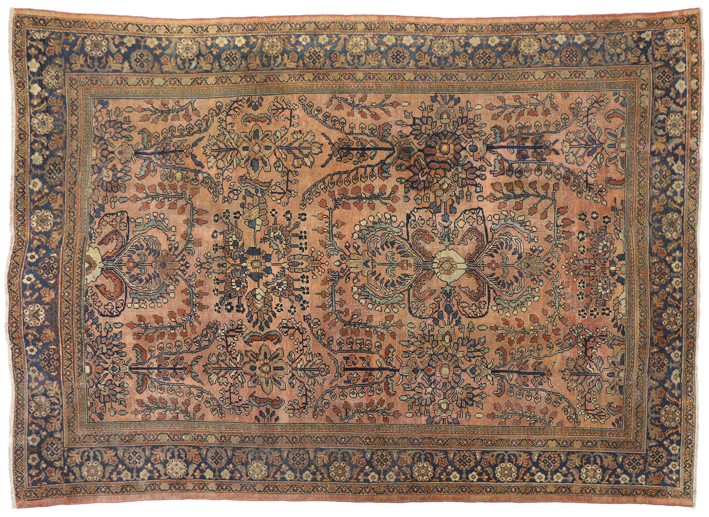 8 x 12 Antique Persian Lilihan Rug 74264