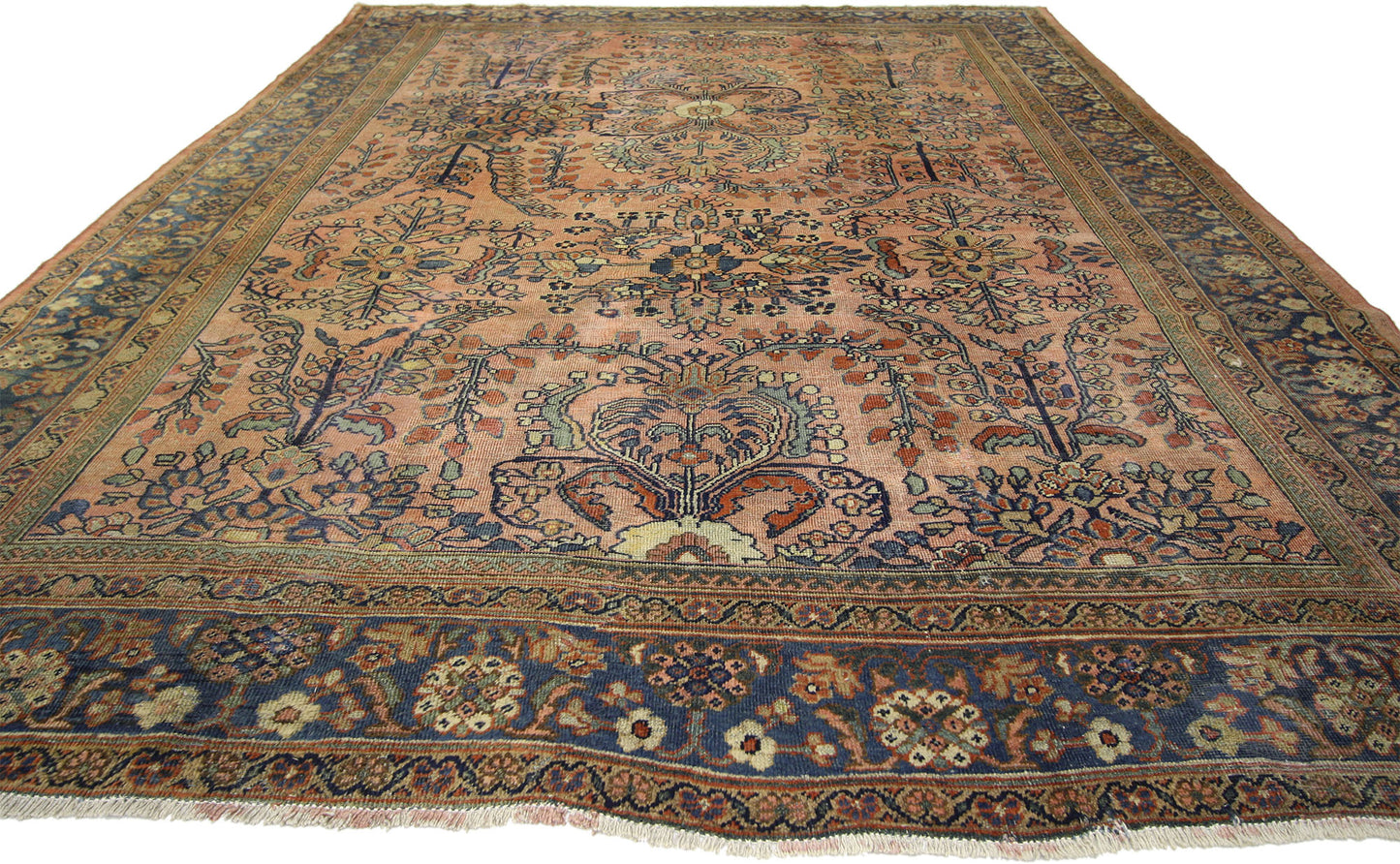 8 x 12 Antique Persian Lilihan Rug 74264