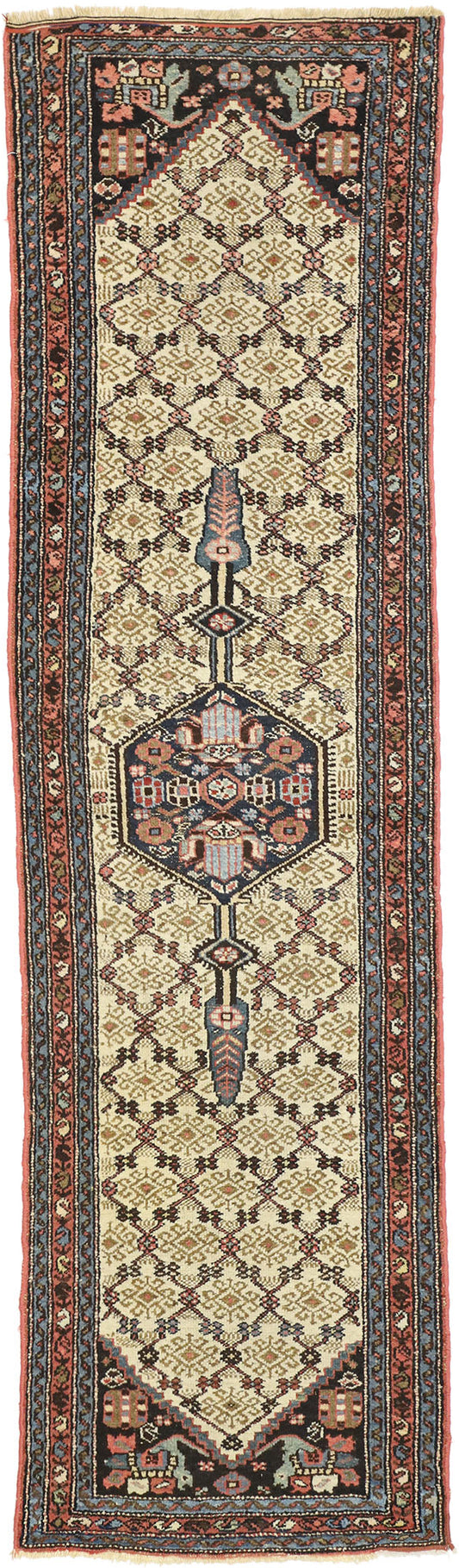 3 x 9 Antique Persian Hamadan Rug 74265