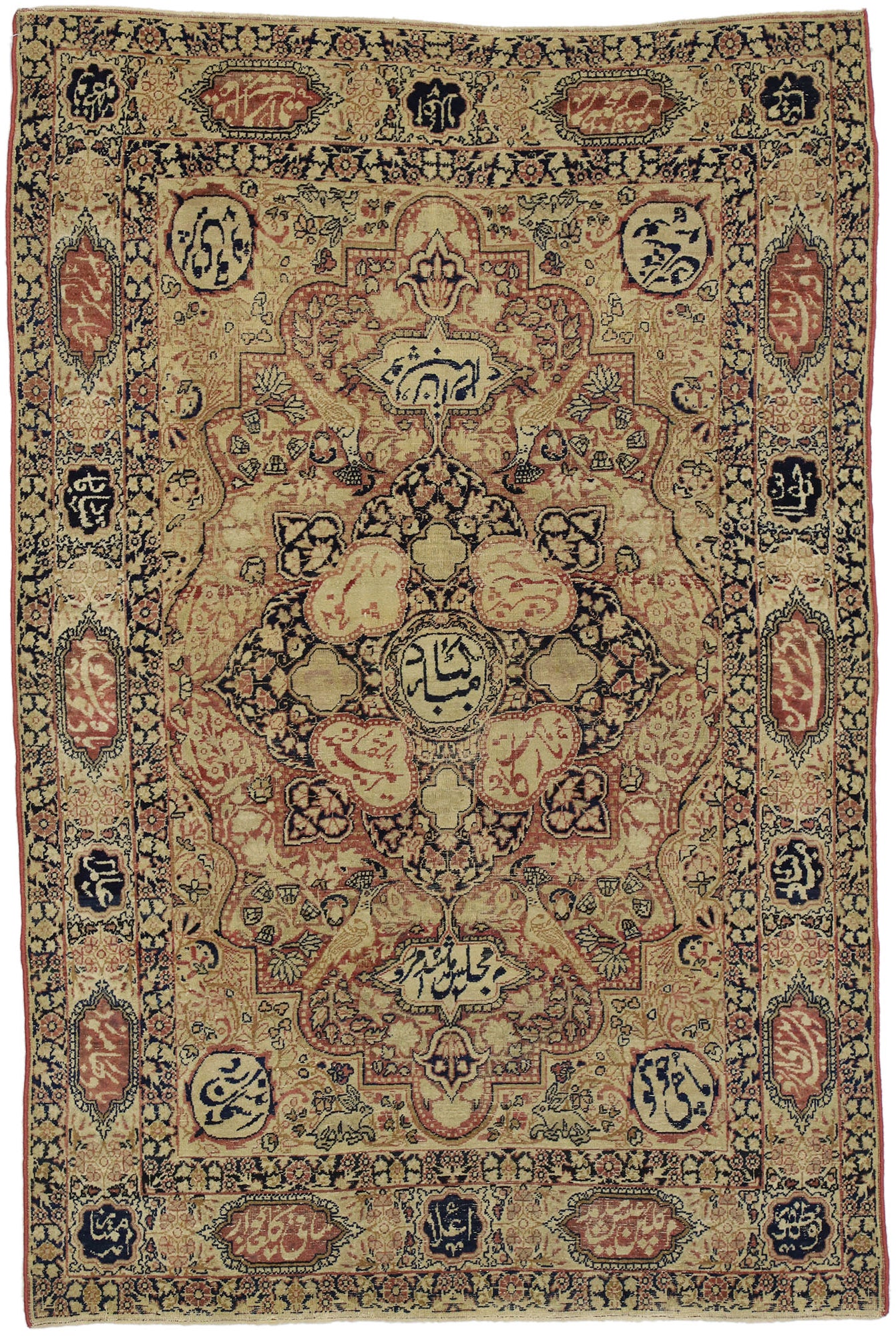 4 x 6 Antique Persian Kermanshah Rug 74270