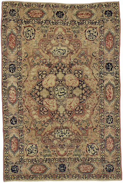 4 x 6 Antique Persian Kermanshah Rug 74270