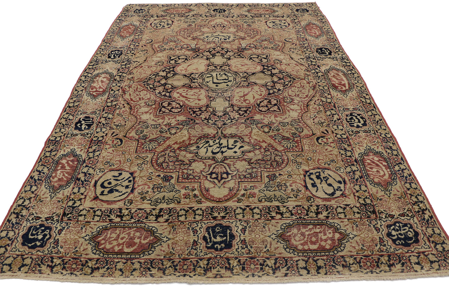 4 x 6 Antique Persian Kermanshah Rug 74270