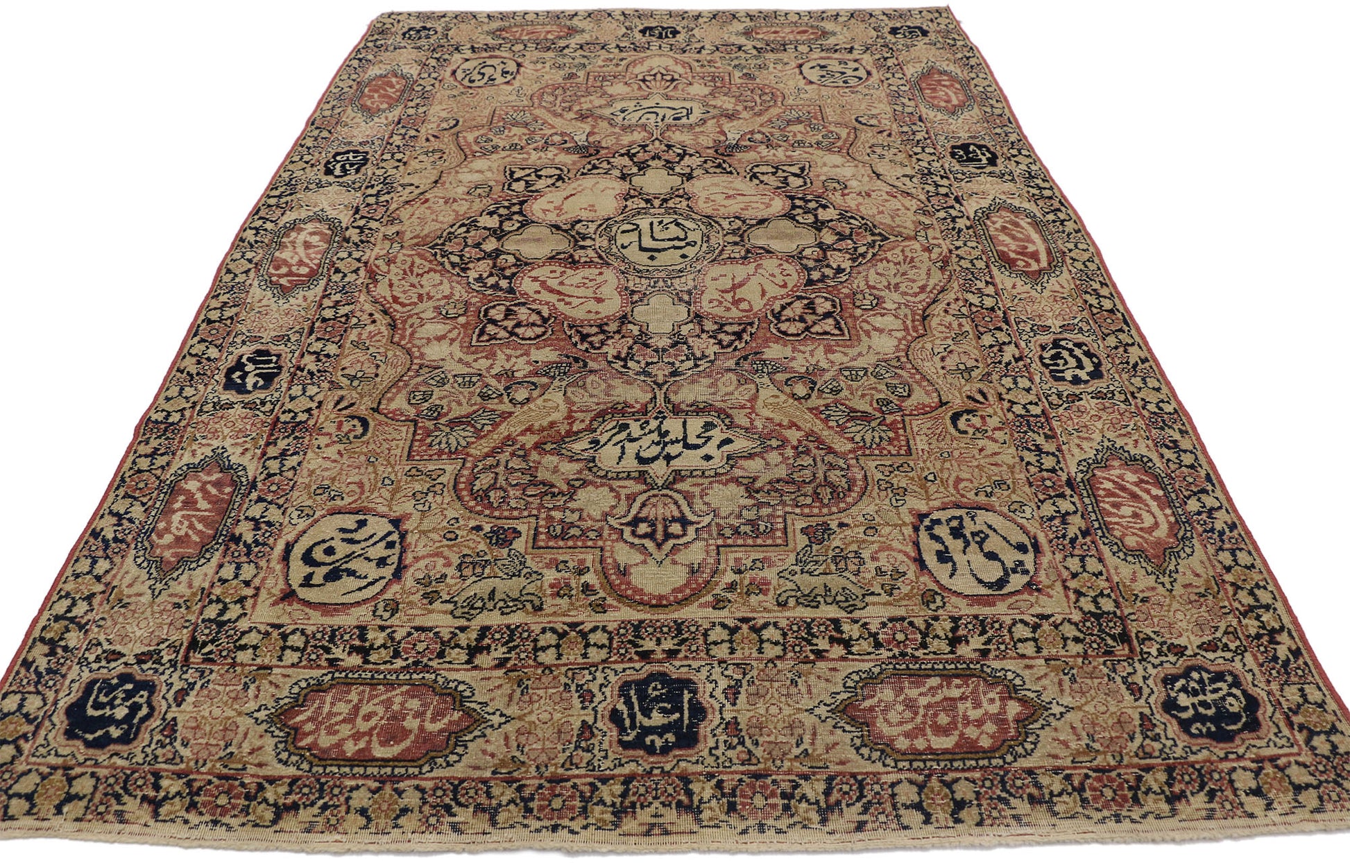 4 x 6 Antique Persian Kermanshah Rug 74270