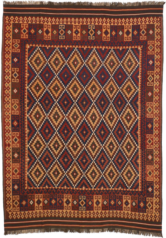 10 x 13 Vintage Afghan Kilim Rug 74275