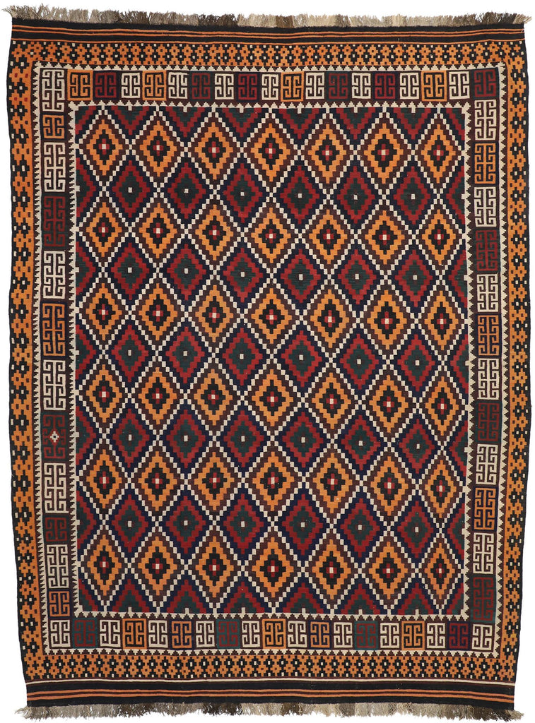 10 x 13 Vintage Afghan Kilim Rug 74277