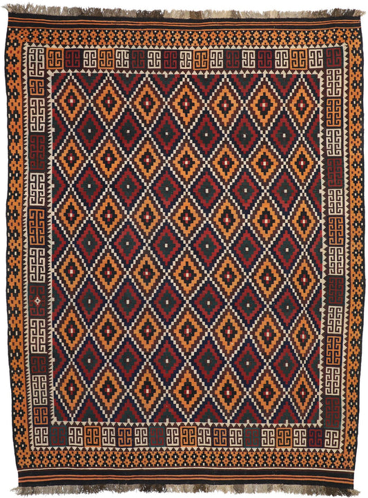 10 x 13 Vintage Afghan Kilim Rug 74277
