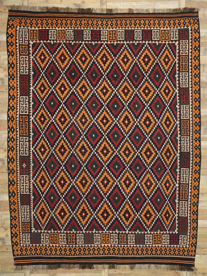10 x 13 Vintage Afghan Kilim Rug 74277