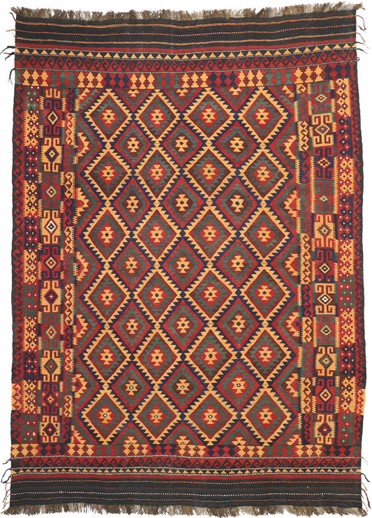 9 x 13 Vintage Afghan Kilim Rug 74279