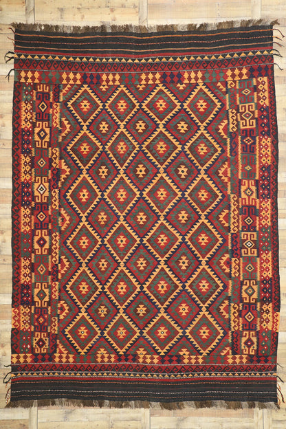 9 x 13 Vintage Afghan Kilim Rug 74279