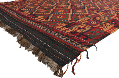 9 x 13 Vintage Afghan Kilim Rug 74279