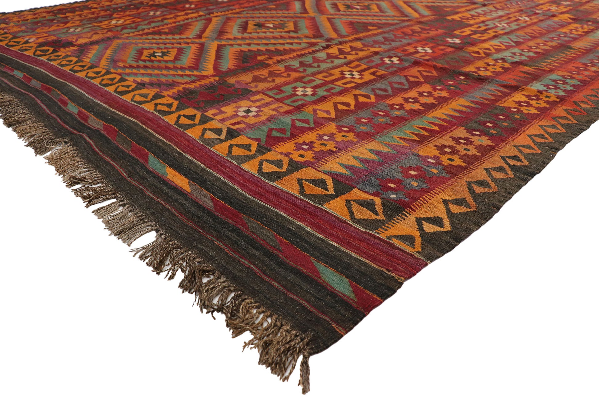 10 x 15 Vintage Afghan Kilim Rug 74281
