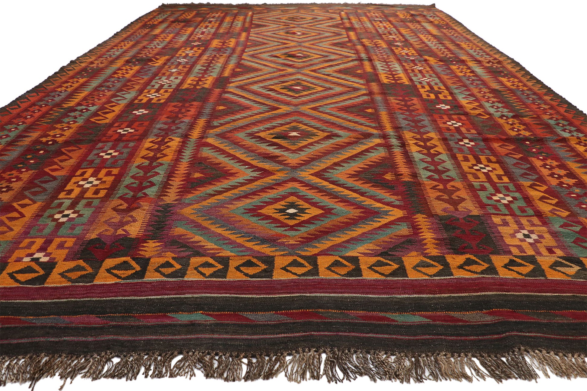 10 x 15 Vintage Afghan Kilim Rug 74281