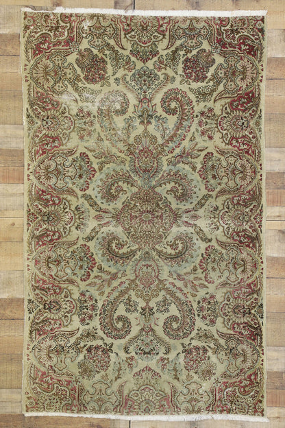 4 x 6 Antique Persian Kerman Rug 74282