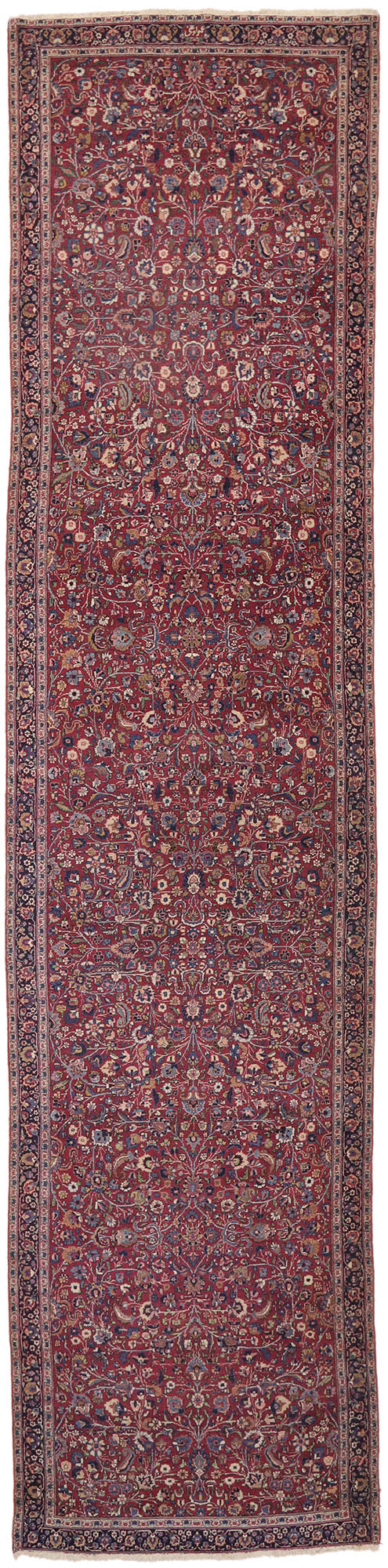 5 x 23 Antique Persian Mashhad Rug 74287