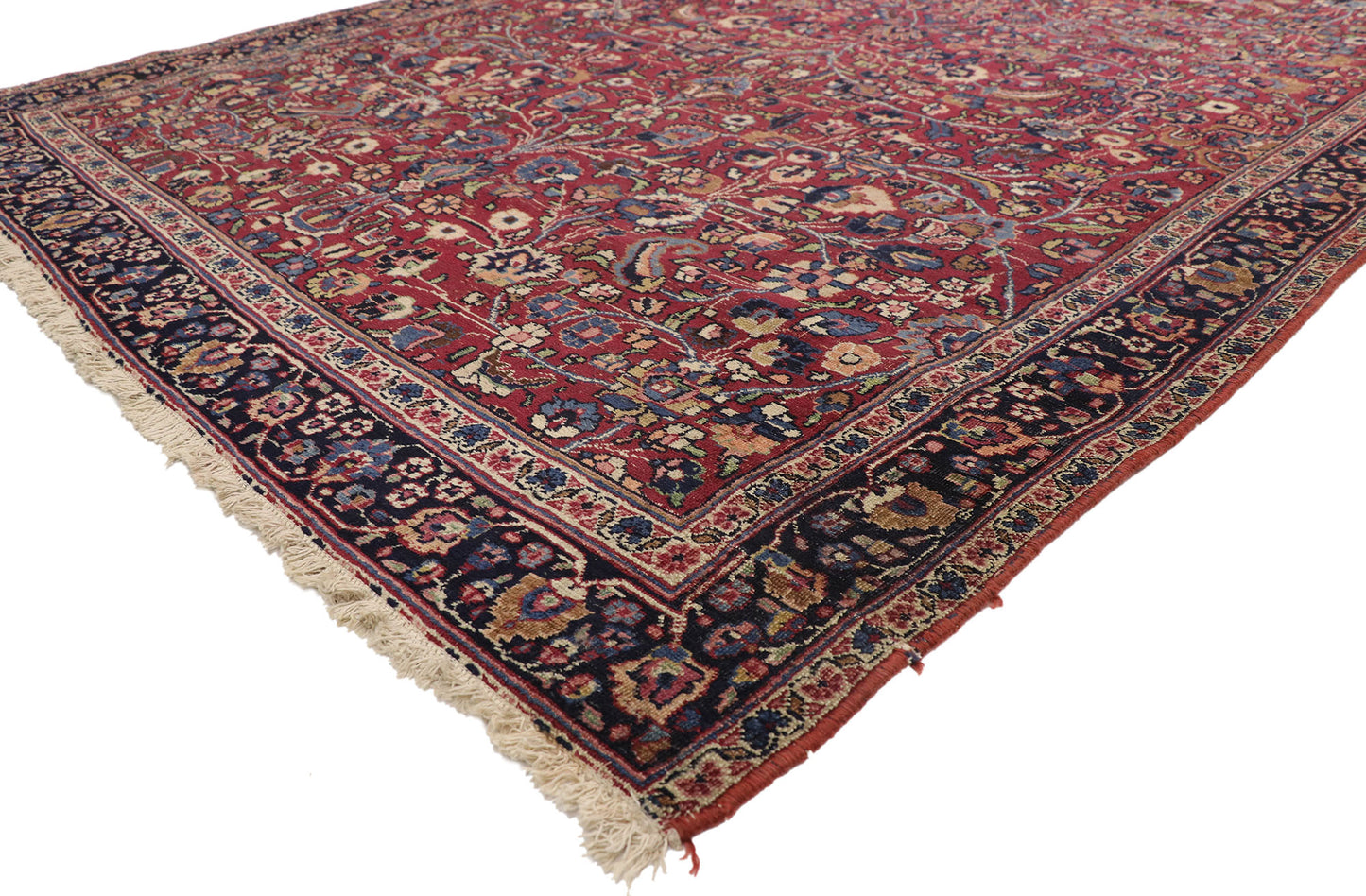 5 x 23 Antique Persian Mashhad Rug 74287