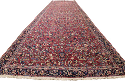 5 x 23 Antique Persian Mashhad Rug 74287