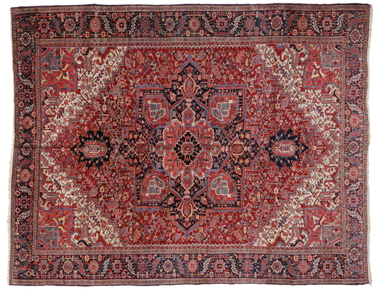 10 x 13 Antique Persian Heriz Rug 74290