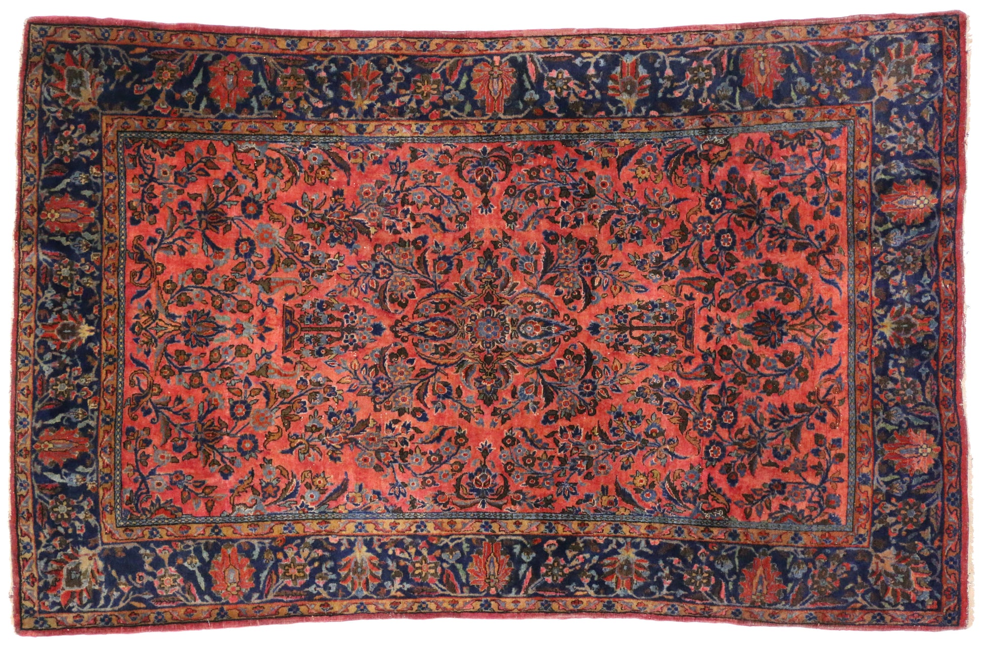 4 x 7 Antique Kashan Rug 74299