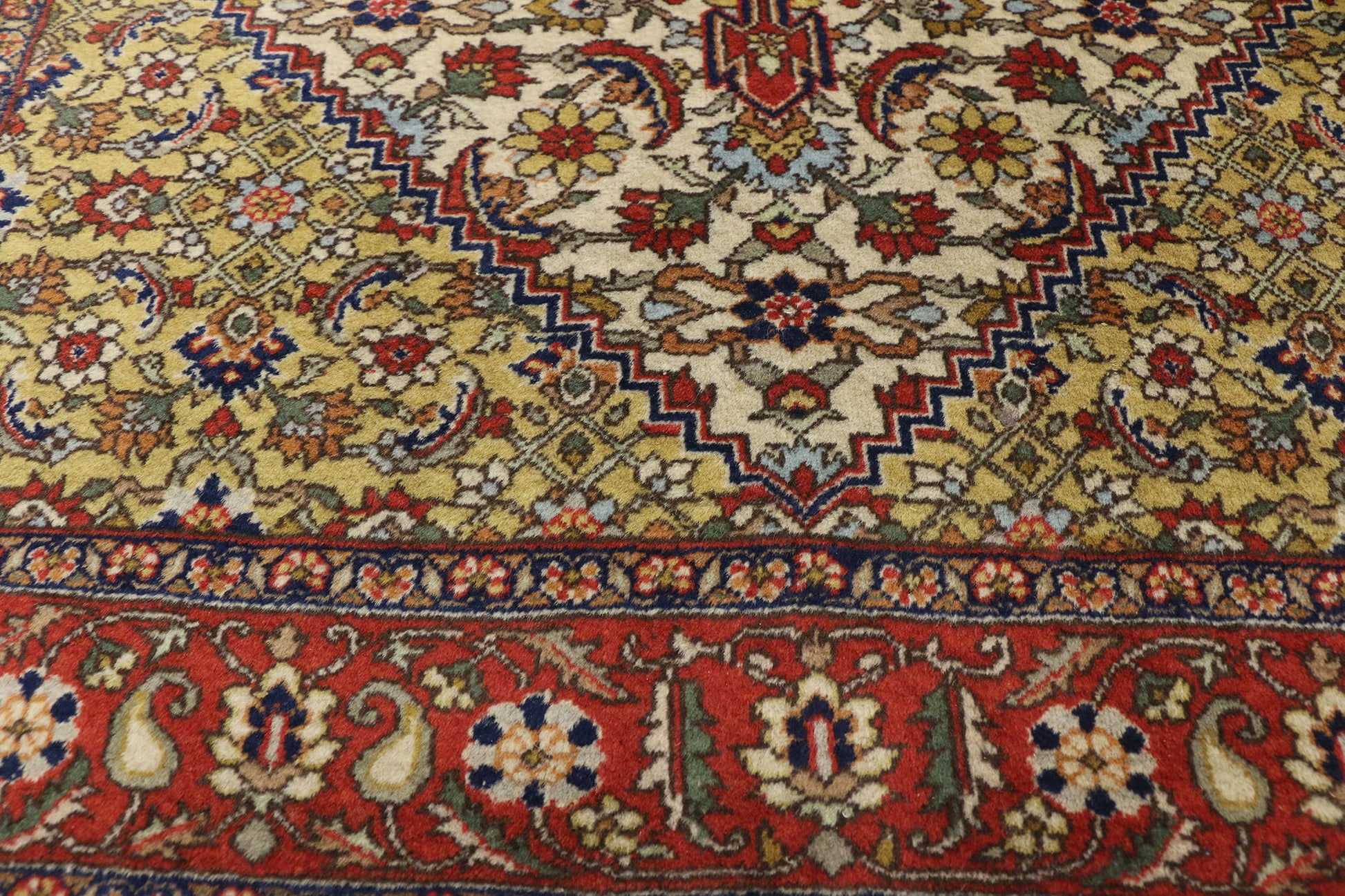 4 x 7 Antique Romanian Mahi Tabriz Rug 74300