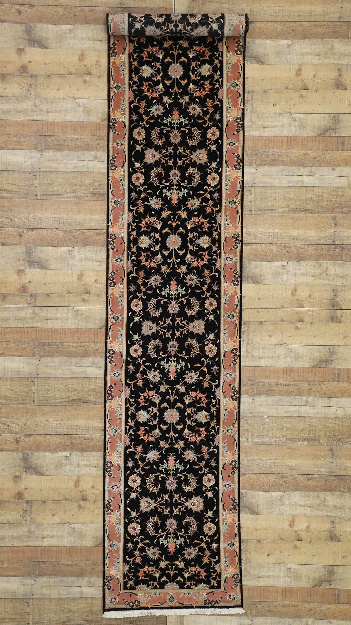 3 x 13 Vintage Tabriz Rug 74310