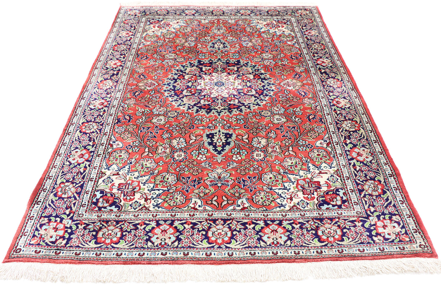 3 x 5 Vintage Persian Silk Qum Rug 74314