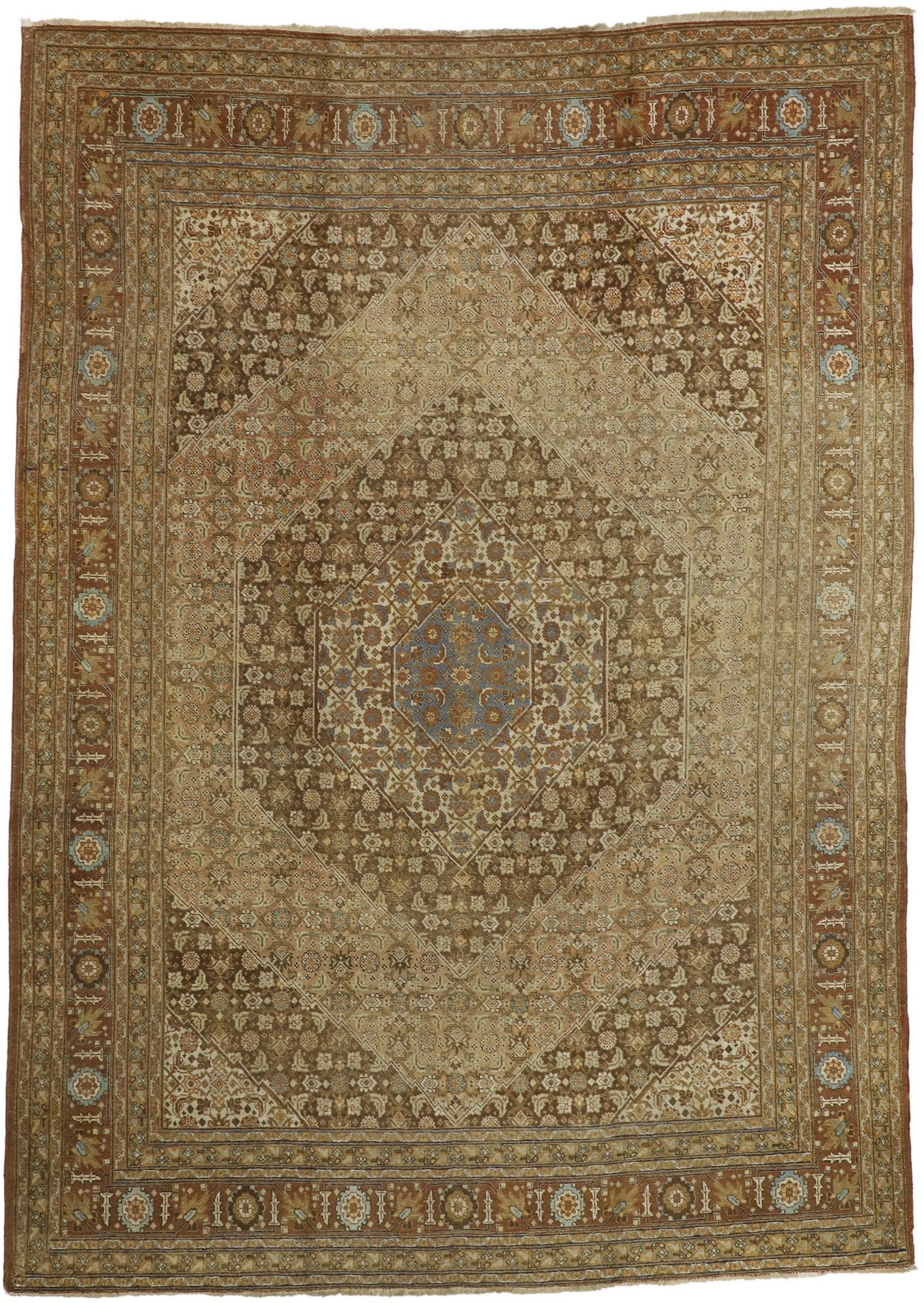 9 x 13 Haji Khalili Antique Persian Tabriz Rug 74327