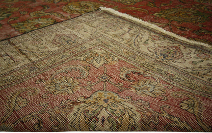 9 x 13 Distressed Vintage Persian Tabriz Rug 74329