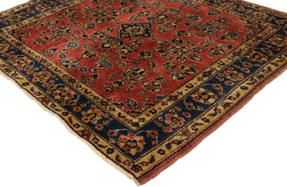 3 x 3 Antique Persian Sarouk Rug 74337