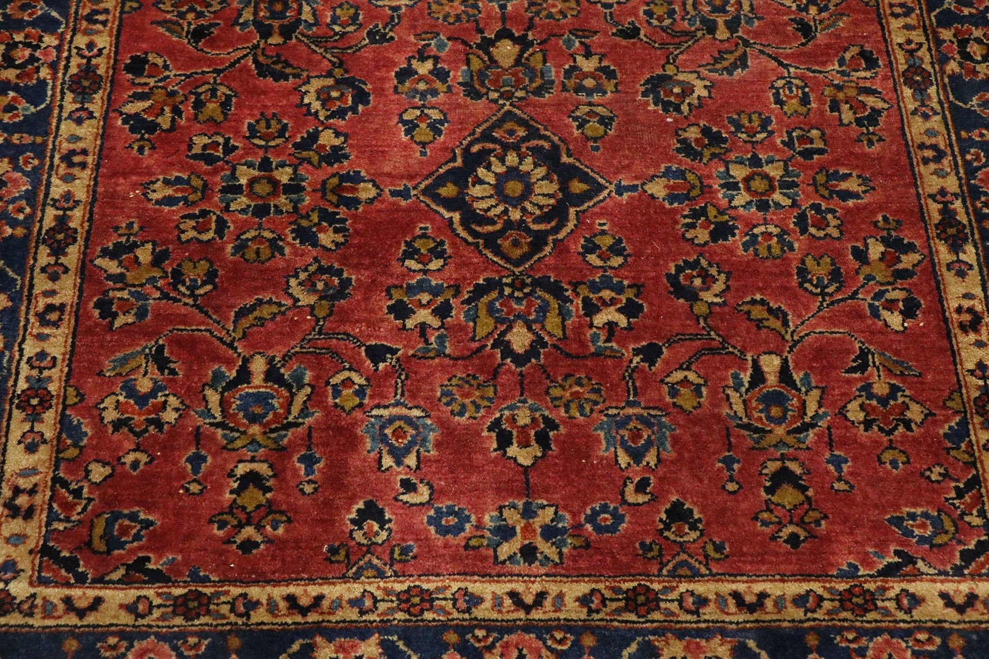 3 x 3 Antique Persian Sarouk Rug 74337
