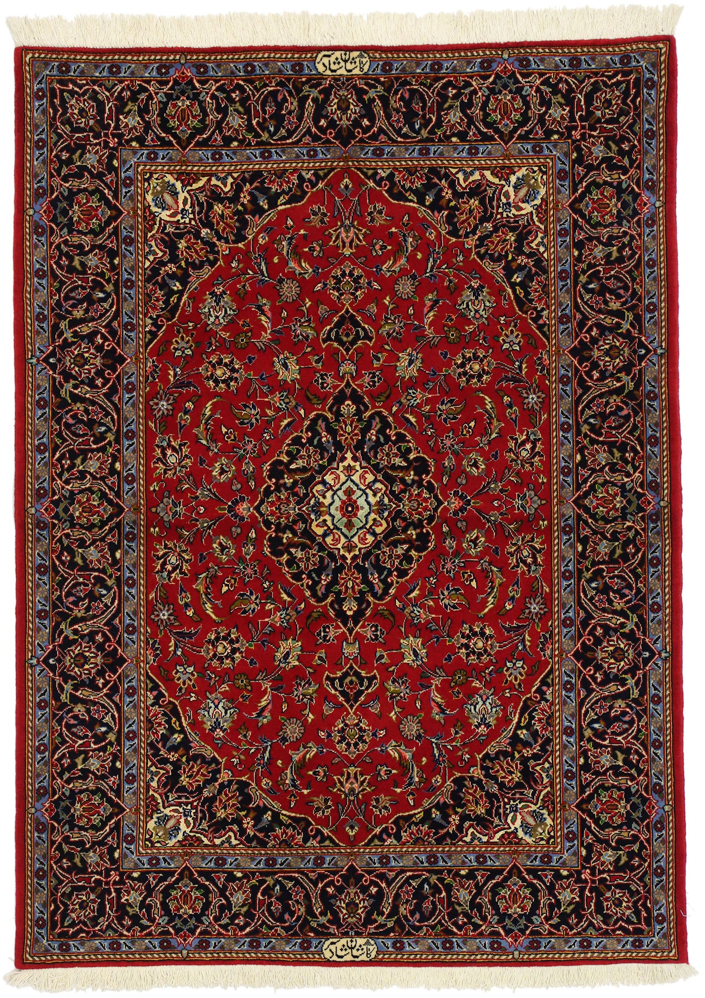 4 x 5 Vintage Kashan Rug 74338