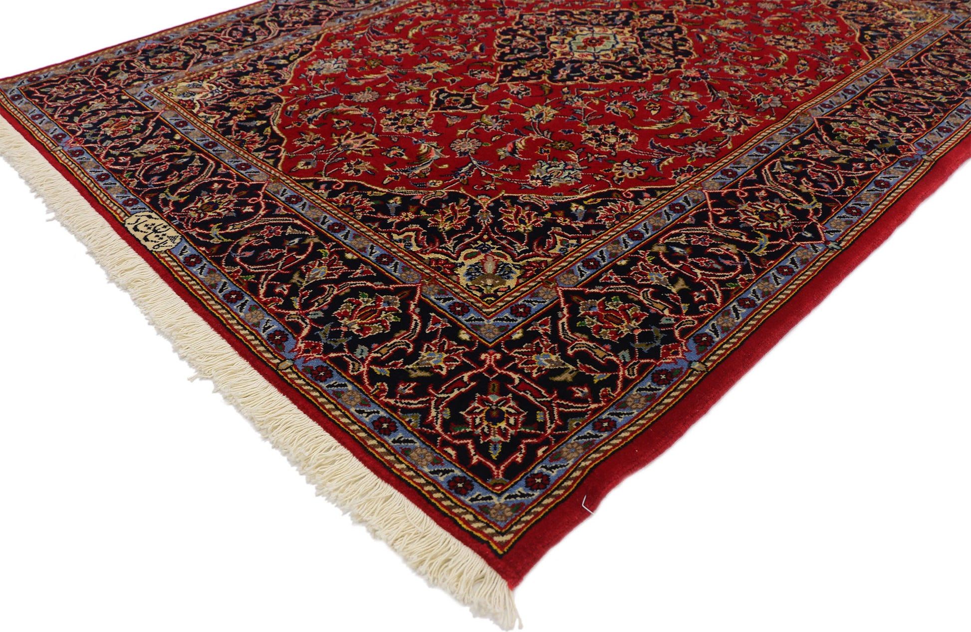 4 x 5 Vintage Kashan Rug 74338