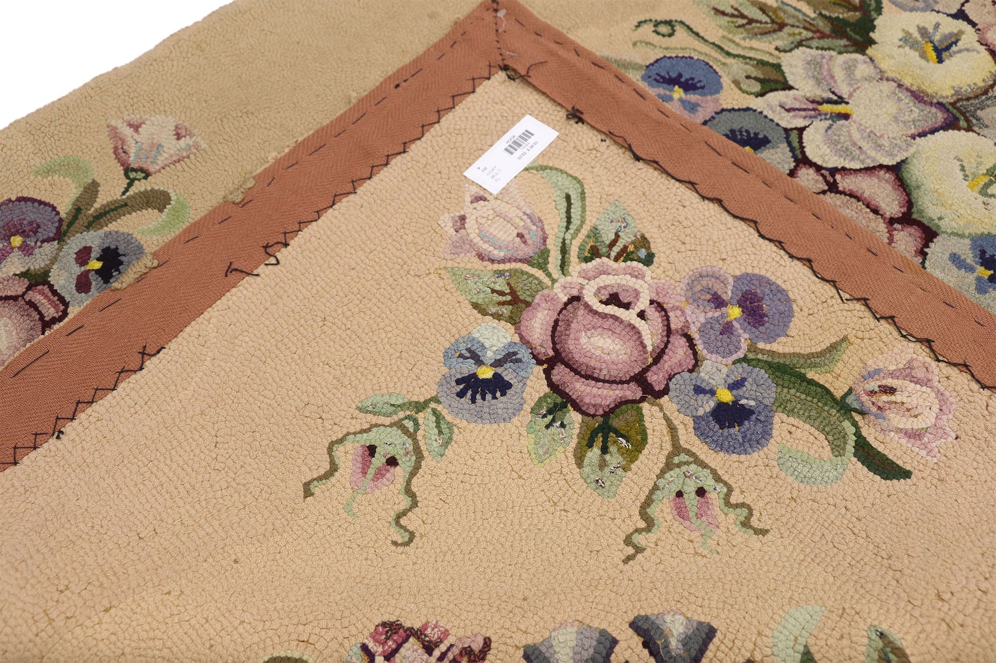 3 x 6 Antique American Hooked Rug 74344