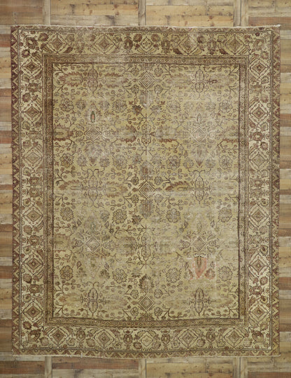 11 x 14 Antique Indian Agra Rug 74351