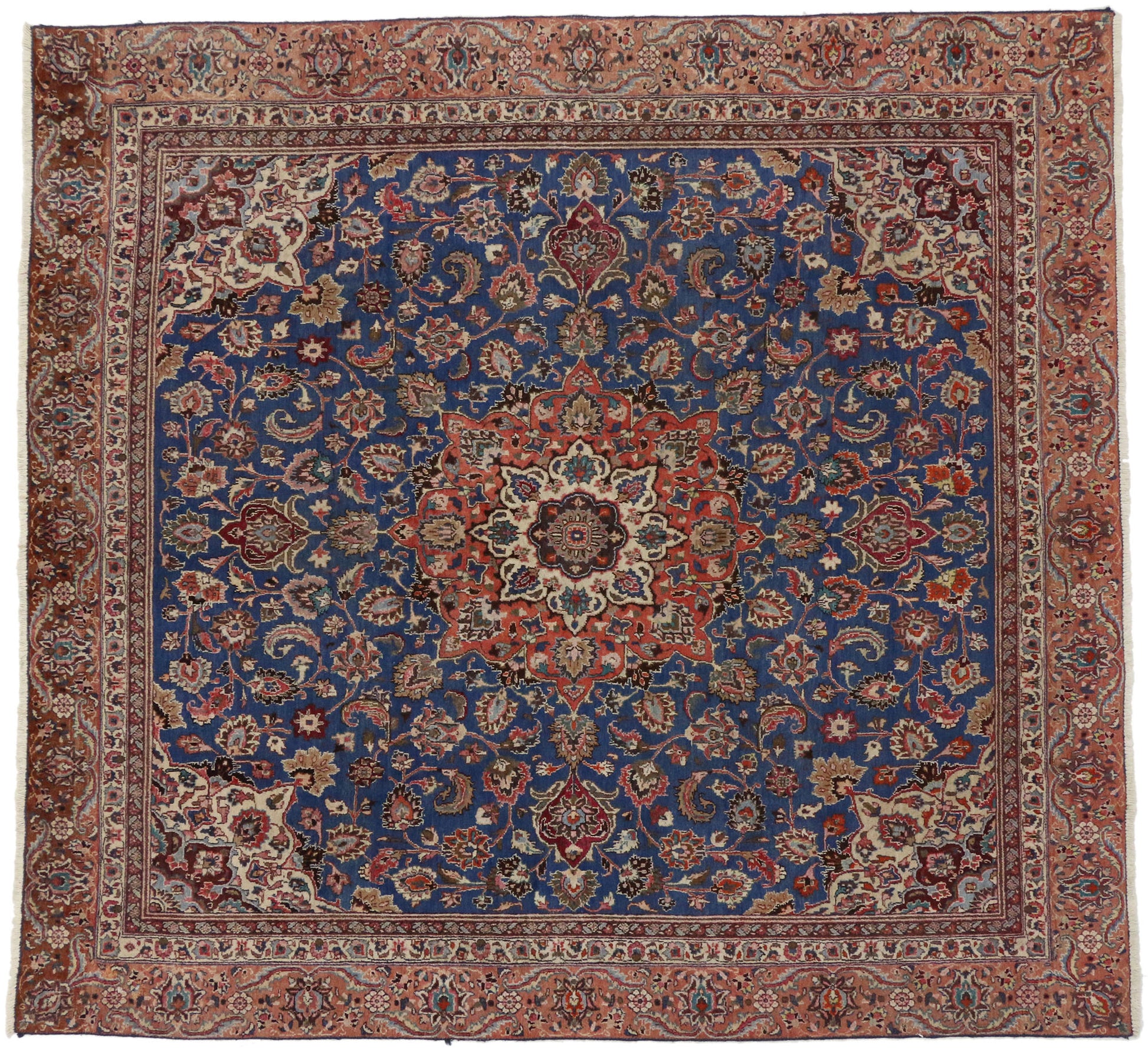 9 x 10 Vintage Tabriz Rug 74359