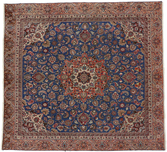 9 x 10 Vintage Tabriz Rug 74359