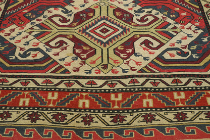 6 x 8 Antique Caucasian Soumak Rug 74374