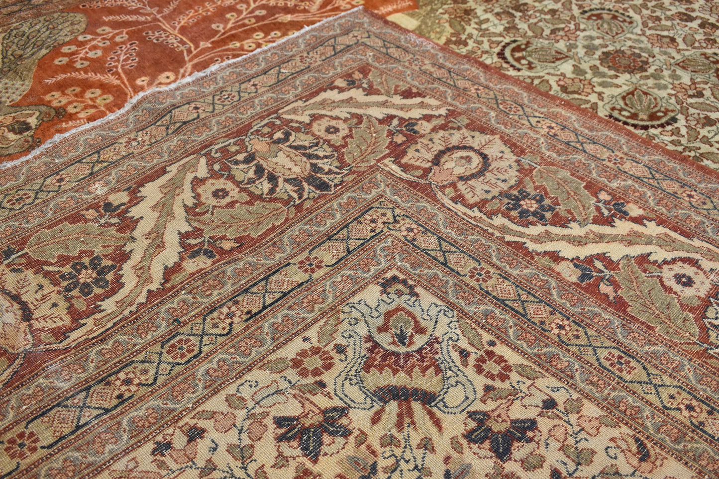 11 x 14 Antique Persian Tabriz Rug 74383