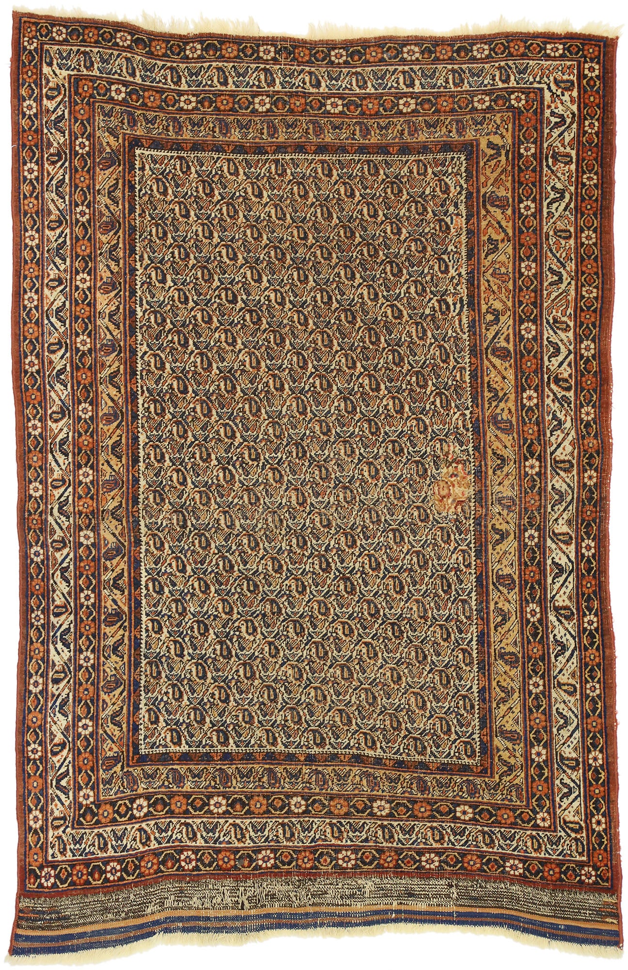 4 x 6 Antique Persian Bijar Rug 74395