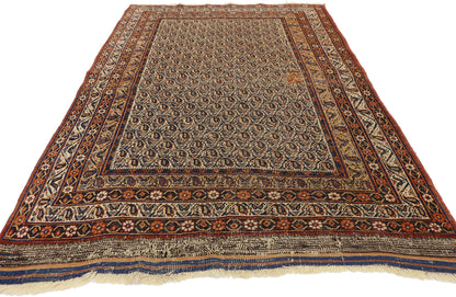 4 x 6 Antique Persian Bijar Rug 74395