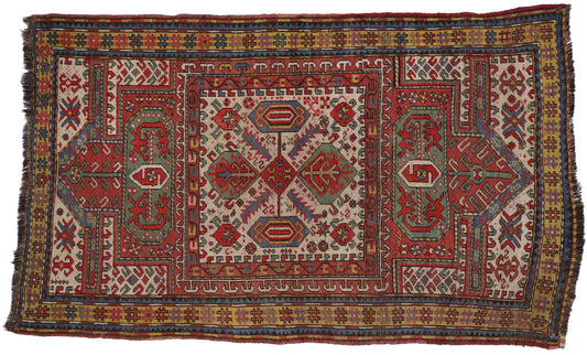 4 x 7 Antique Kazak Rug 74400