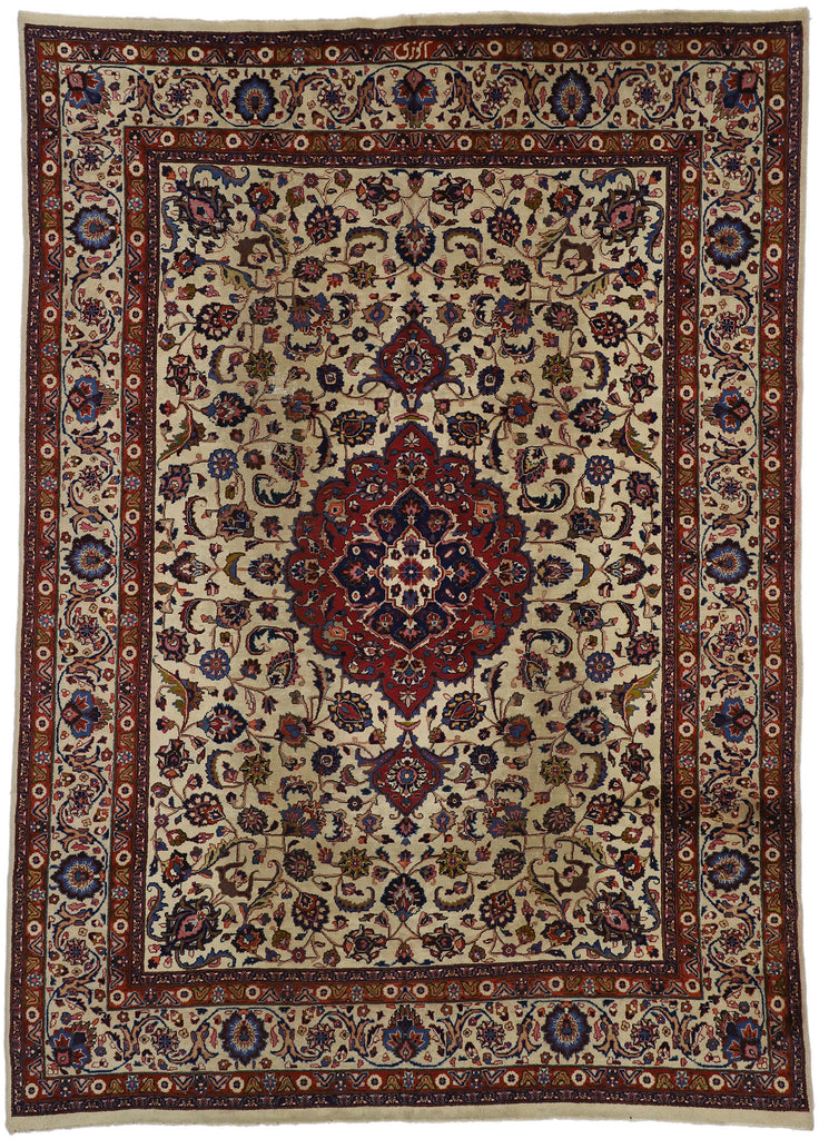8 x 11 Antique Persian Mashhad Rug 74418
