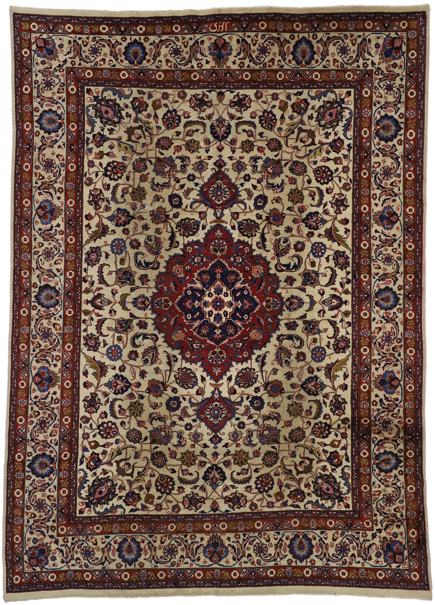8 x 11 Antique Persian Mashhad Rug 74418