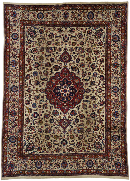 8 x 11 Antique Persian Mashhad Rug 74418
